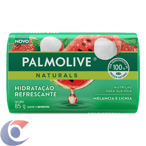 Sabonete Em Barra Hidratação Refrescante Melancia E Lichia Palmolive Naturals Envoltório 85g