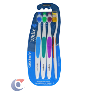 Escova Dental Adulto Macia Blister Casa De Mãe 4 Un