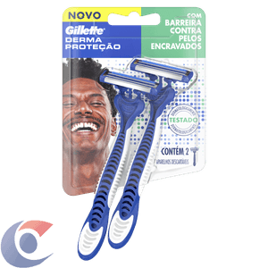 Aparelho De Barbear Gillete Derma Proteção 2 Un