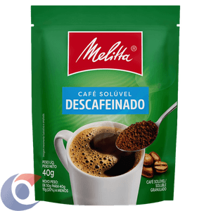 Café Solúvel Melitta Granulado Descafeinado Sachê 40g