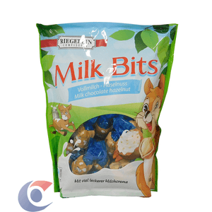 Chocolate Belga Riegelein Milk Bits Leite E Avelã 185g