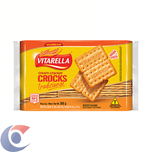Biscoito Cream Cracker Vitarella Crocks Tradicional 350g