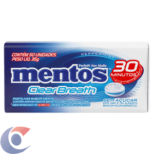 PASTILHA MENTOS 35G MINUTOS PEPPER