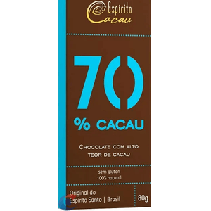 Chocolate Espirito Cacau 70% Café 80g