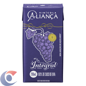 Suco De Uva Tinto Integral Aliança 200ml