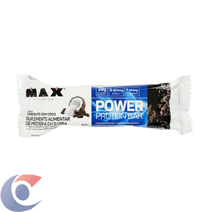 Barra De Proteína Max Titanium Power Chocolate Com Coco 90g
