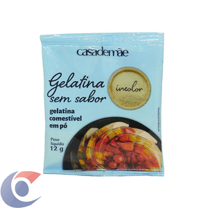 Gelatina Em Pó Casa De Mãe Sem Sabor Incolor 12g