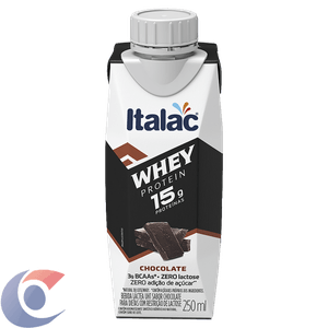 Bebida Láctea Whey Protein 15g Italac Chocolate 250ml