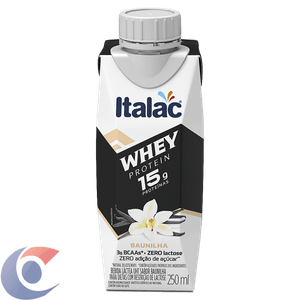 Bebida Láctea Italac Whey 15g Proteína De Baunilha 250ml