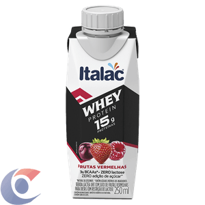 Bebida Láctea Whey 15g Protein Italac Frutas Vermelhas 250ml
