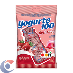 Bala Dori Yogurte Recheada Morango 100g