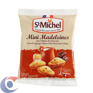 Bolinho Francês Saint Michel Mini Madeleines Gotas De Chocolate 75g