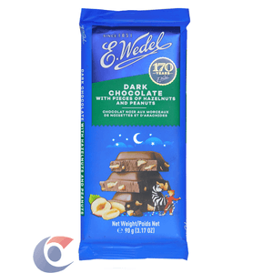 Chocolate Polonês E.Wedel Amargo Pedaço Avelã E Amendoim 90g