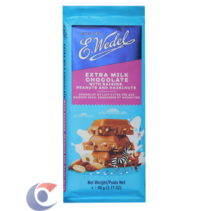 Chocolate Polonês E.Wedel Ao Leite Com Uva Passas, Amendoim E Avelã 90g