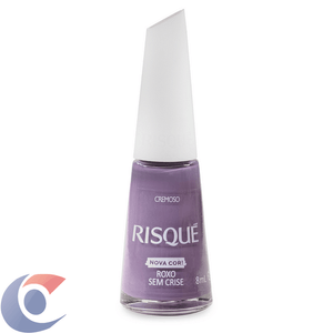 Esmalte Cremoso Ultra Brilho Roxo Sem Crise Risqué Blister 8ml