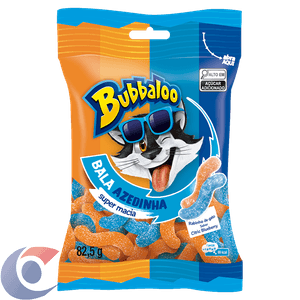 Bala Bubbaloo Azedinha 82,5g Rabinho Gato Blueberry