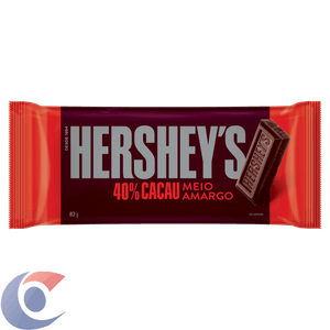 Chocolate Meio Amargo 40% Cacau Hershey'S Pacote 82g