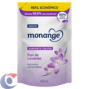 Sabonete Líquido Monange Refil Flor De Lavanda 400ml