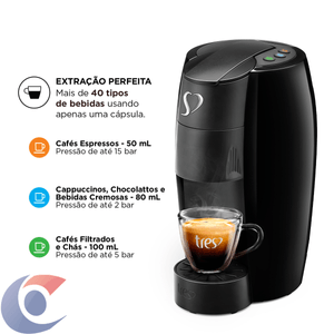 Máquina De Café Expresso Automática Preta G1 Lov Basic 960ml Três 127v