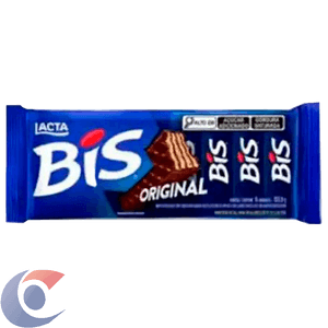 Wafer Recheio E Cobertura Chocolate Lacta Bis Pacote 100,8g