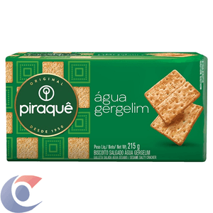 Biscoito Água Com Gergelim Piraquê Pacote 215g