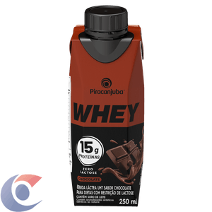 Bebida Láctea Whey Zero Lactose Chocolate Piracanjuba 250ml