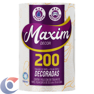 Toalha De Papel Maxim Decor 200 Folhas Neutro