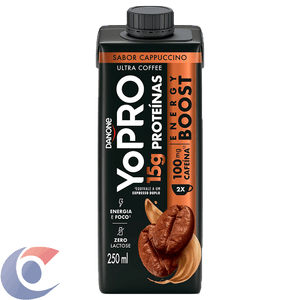 Bebida Láctea Cappuccino Zero Lactose Yopro Energy Boost Caixa 250ml