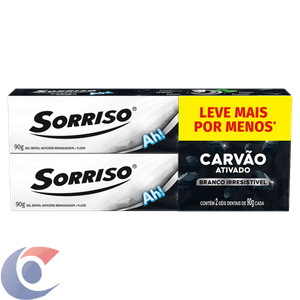 Creme Dental Carvão Sorriso 90g 2 Un