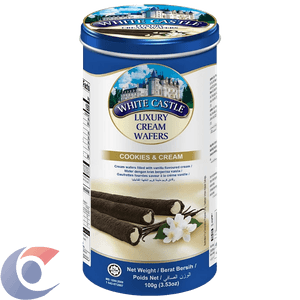 Wafer White Castle Cookie And Cream Baunilha 100g