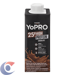 Bebida Láctea Yopro Zero Lactose Chocolate High Protein 25g De Proteínas 250ml