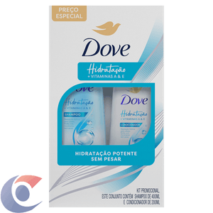 Kit Shampoo 400ml + Condicionador 200ml Dove Hidratação