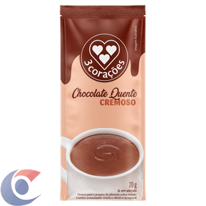 Chocolate Quente Pó Cremoso Sachê 3 Corações 20g