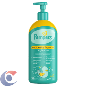 Sabonete Infantil Liquido De Glicerina Da Cabeça Aos Pés Pampers 400ml