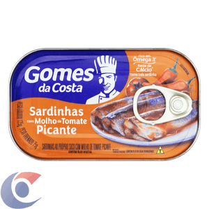 Sardinha Ao Molho De Tomate Picante Gomes Da Costa Lata 84g