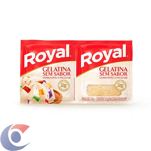 Gelatina Em Pó Royal Sem Sabor Incolor 24g