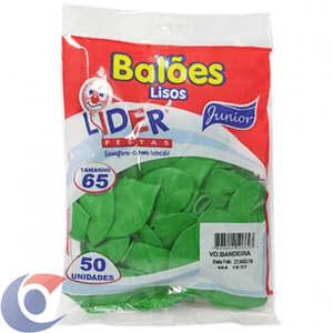 BALAO LIDER FESTAS LISO VERDE ESC 50UN