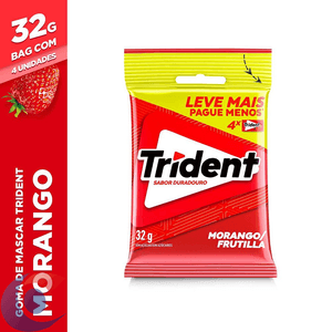 Chiclete Trident Morango Bag Un