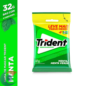 Chiclete Trident Menta Bag Un