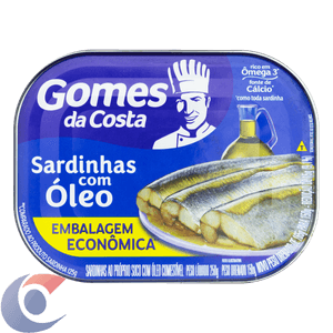 Sardinha Com Óleo Gomes Da Costa Lata Embalagem Econômica 165g