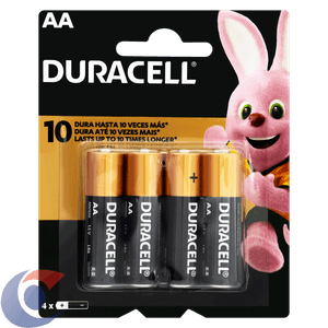 Pilha Alcalina Aa Pequena Duracell Un