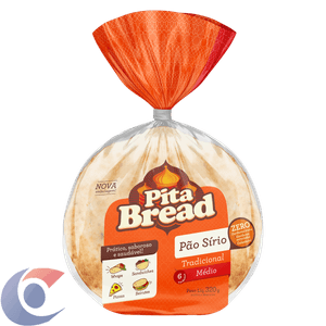 Pão Sírio Médio Pita Bread Wickbold 320g