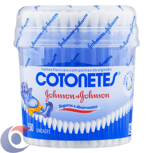 Hastes Flexíveis Cotonetes Johnson & Johnson Pote Un