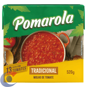 Molho De Tomate Pomarola Tradicional Peneirado 520g Caixa