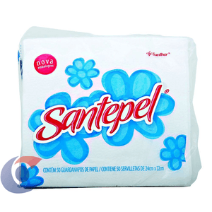 Guardanapo Santepel Folha Simples 24x22cm Com 50 Un