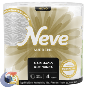Papel Higiênico Neve Supreme Folha Tripla 4 Un 20m