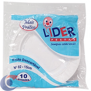 Prato Líder N°2 15cm Com 10 Unidades