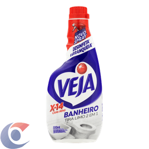 Refil Spray Tira Limo Veja Banheiro X14 Refil 500ml