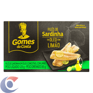 Filé De Sardinha Com Óleo Com Limão Gomes Da Costa Caixa 85g