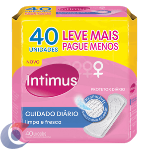 Protetor Diário Sem Abas Sem Perfume Intimus Days - Leve 40, Pague 30